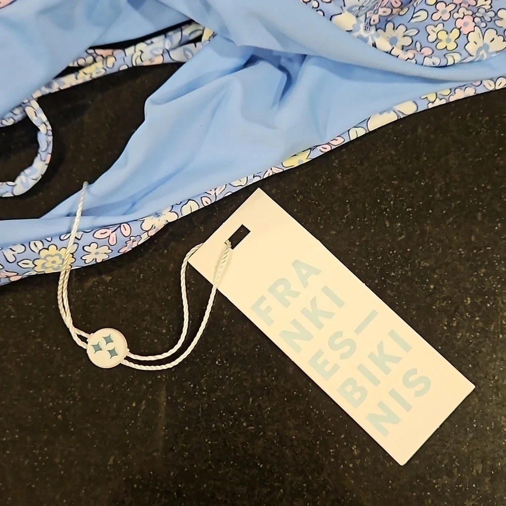 💕FRANKIES BIKINIS💕 Foxy Cheeky Bikini Bottom ~ Springtime Floral Print XL NWT